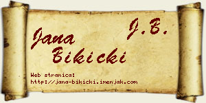 Jana Bikicki vizit kartica